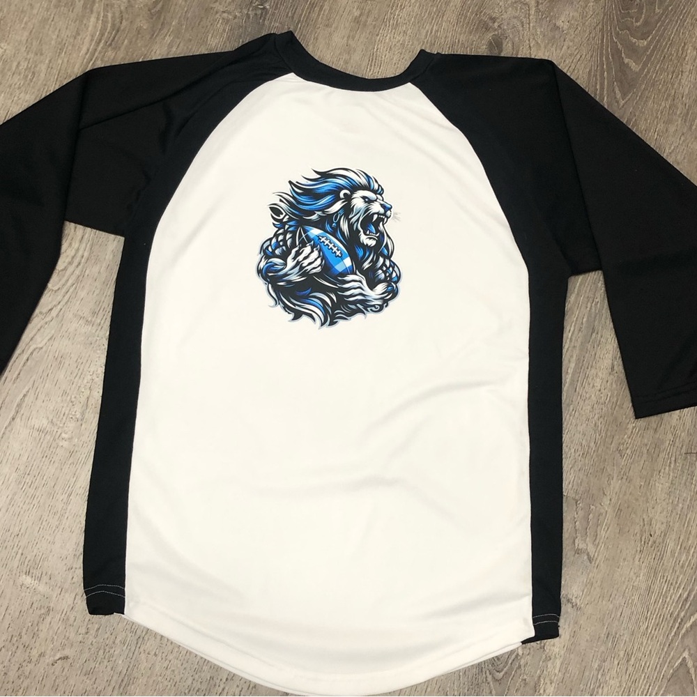 Detroit Lions black and white athletic tee